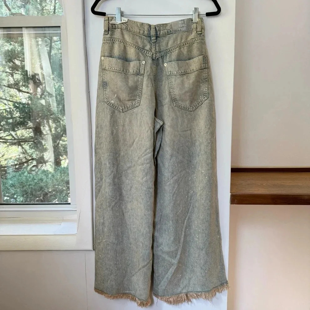 NWT Free People Old West Slouchy Jeans Wide Leg Denim We The Free Blue 27 - Picture 9 of 17